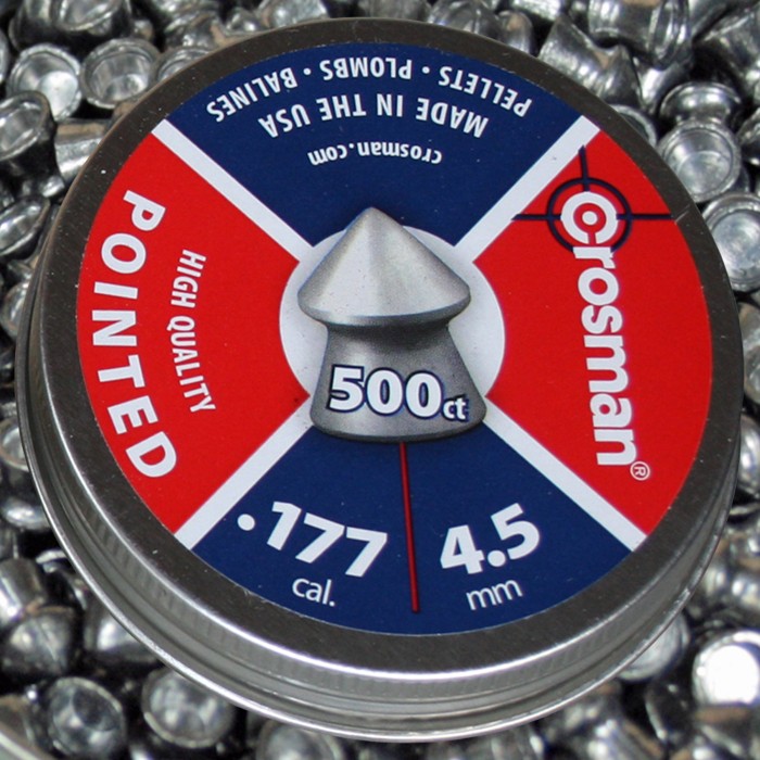 Crosman Match 500 Stk. Diabolo Stahlkugeln Spitzkopf Kaliber 4,5 mm